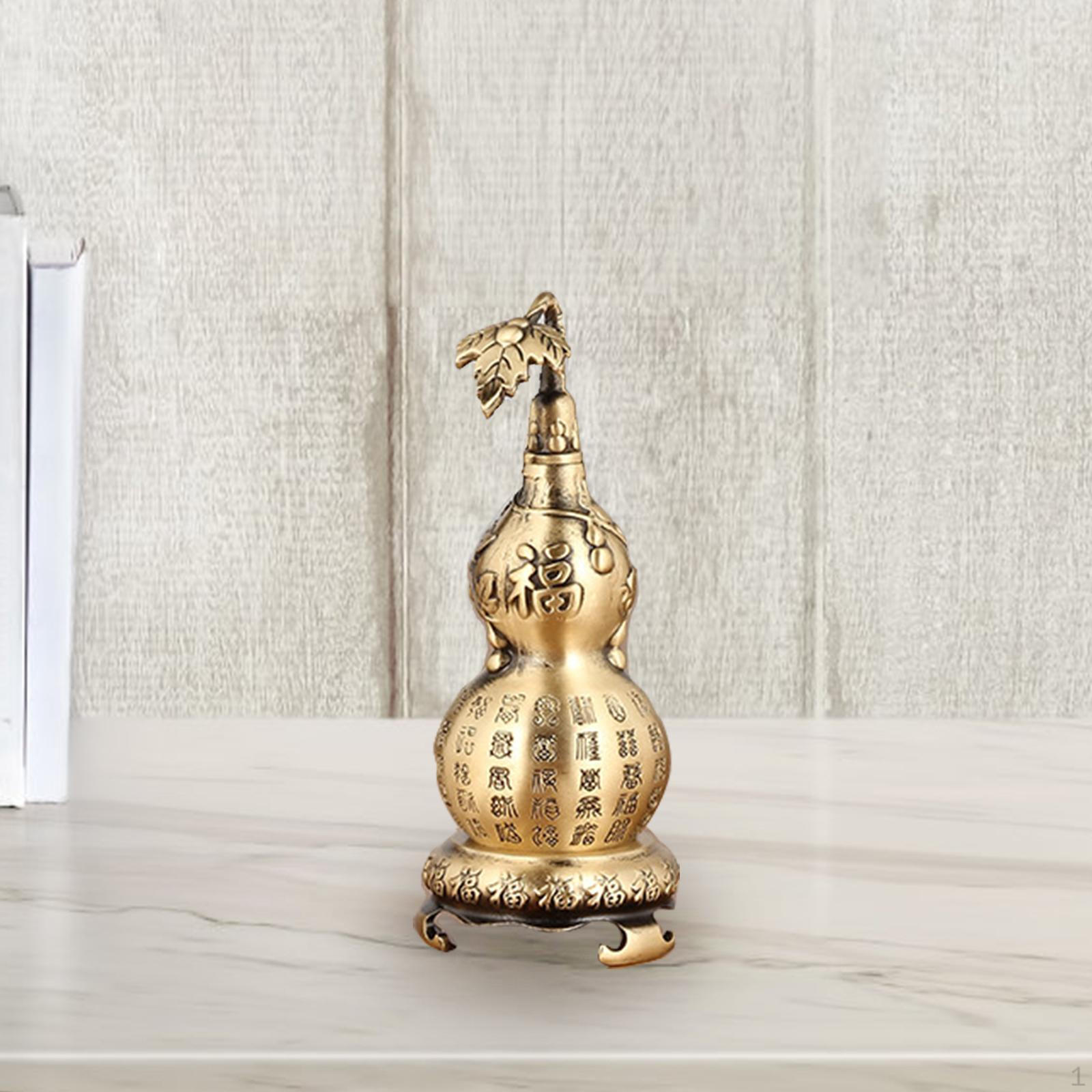 

Скульптура из тыквы «Процветание», латунная статуэтка персонажа Фу, коллекционная декоративная настольная фигурка S