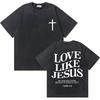 Křesťanské náboženské Ježíš Král slávy Oprané tričko Letní Pánské Dámské Módní Oversized Streetwear Pánské Vintage trička Topy