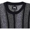Stussy FW22 Striped Crew Neck Pullover Sweater Unisex Sweater Black 117148