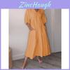 Casual Cotton Linen Long Dress With Pocket For Autumn Womens Fashion