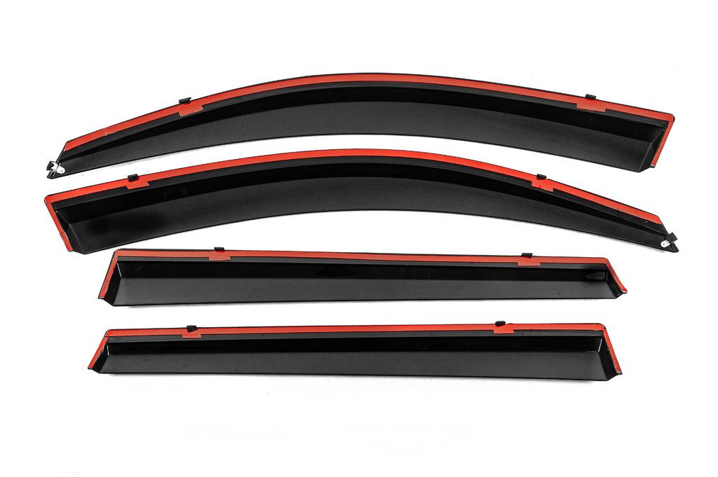 Wind Deflectors with Chrome Niken Luxury (4 Pcs, Long) for Toyota Rav 4 2006-2013