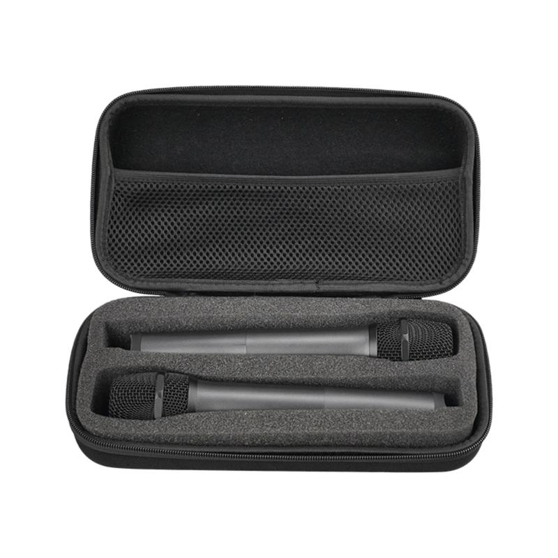 Carrying Case, EVA Zipper Hard Case Cover Microphone Storage Box Mesh Pocket Wear-resistant Protector Mic Accessories