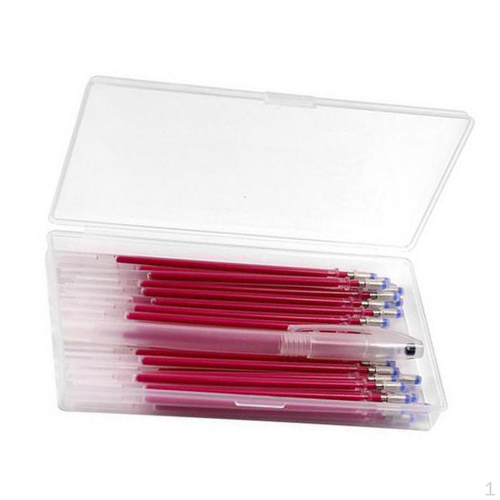 Ironing Erasable Fabric Marking Pens Refills for Tailors Sewing, 40PCS Auto Vanishing Making Red