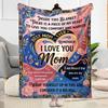 Heartfelt Mom's Gift Flannel Blanket-Soft and Suitable for Sofas,Beds,Offices,Travel,All Seasons,Great Gift for Holidays and Birthdays.