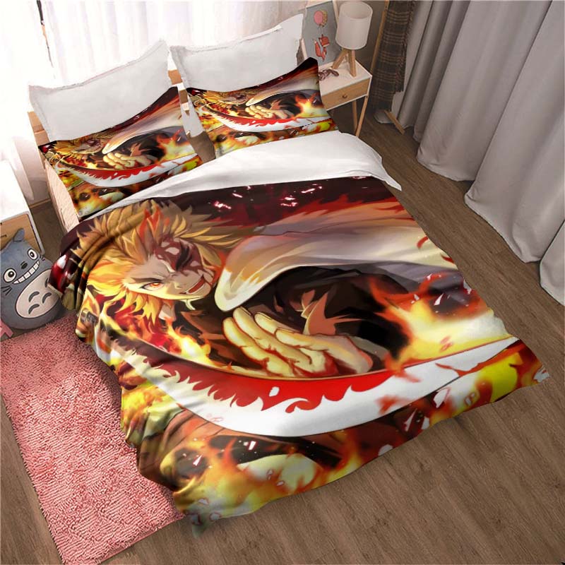 Uzumaki Naruto Japanese Manga Print Bedding Set – Duvet Cover Set – A Luxurious Gift for Teens, Suitable for Double/Single Beds