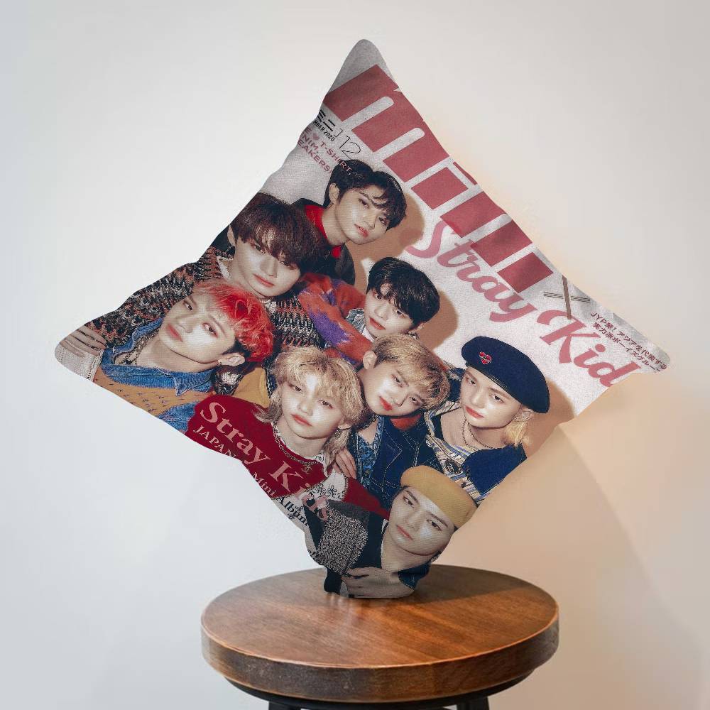 Kpop Style S-Stray K-Kids Personalized Pillow Cover Kids Bedroom Wild Party Decor Pillowcase Kid Birthday Shower Gift