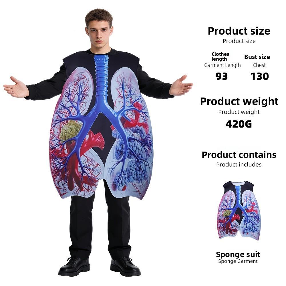 Game Character Lung Cosplay Costume With Digital Print For Halloween And Stage Performances