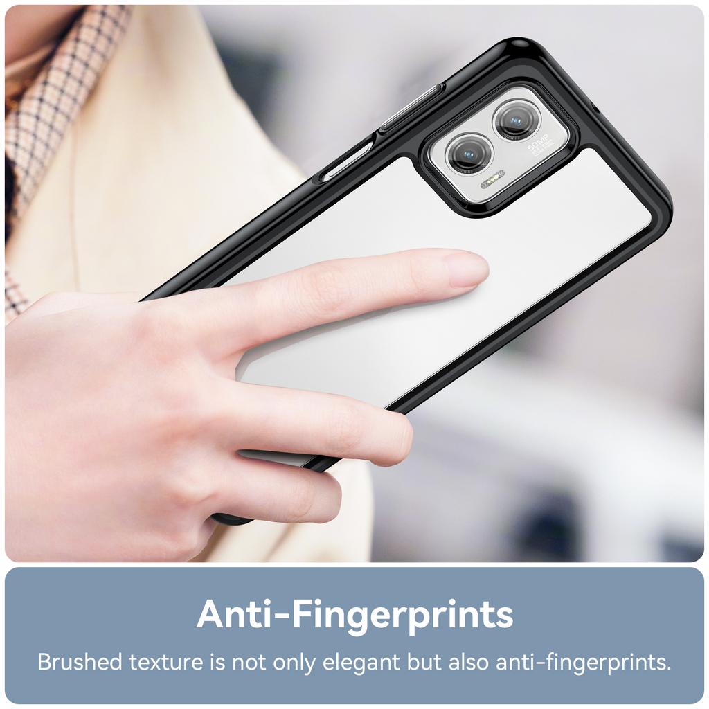 For Motorola Moto G73 5G Shock-absorbing TPU+Acrylic Phone Case Protective Back Cover