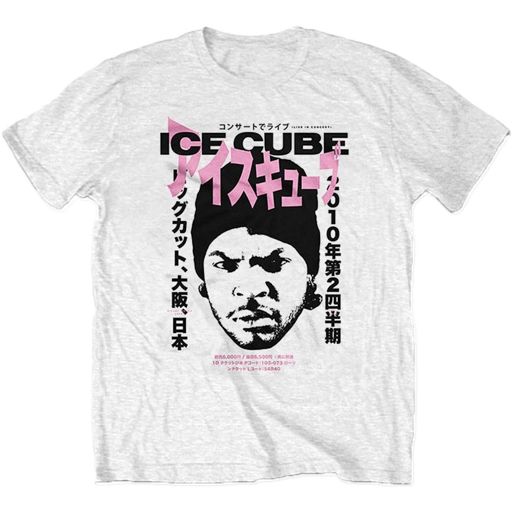 Men s Ice Cube Beanie Kanji T-shirt Medium White 2XL