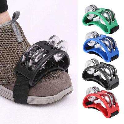 Tambourines Musical Instrument Foot Percussion Bells Steel Jingle Drum Adjustable Elastic