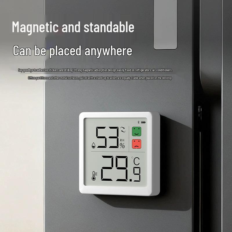 Smart Indoor Digital Thermometer & Hygrometer with High-Precision Display for Baby Room, Compatible with Mijia App
