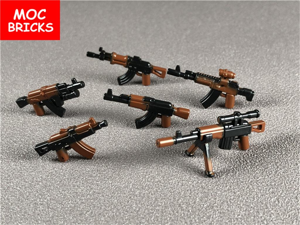 Ungiftige Moc Bausteine Horror Stadt Gold Silber Geldpistole Münzen Dollar Tasche Aktenkoffer 4cm Figur Polizei Zubehör Baustein Kinder Spielzeug