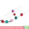 5pcs Big eye beading needles with bottle 5 size for embroidery beading Spring steel beading Curved needles Jewelry Making Tools