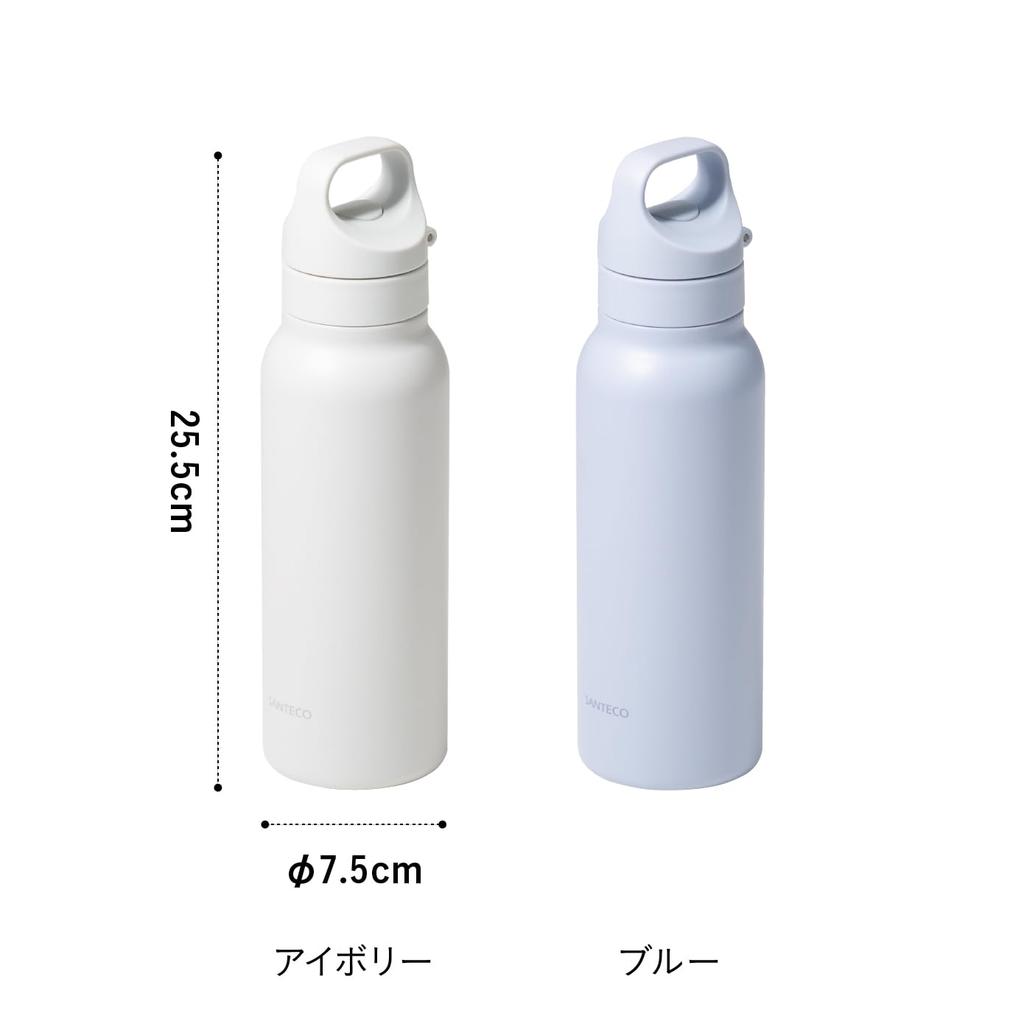 CB Japan ELTO Quick Open 625ml Water Direct Ivory Vacuum Hot Cold Stainless Steel Santeco Bottle, Drinking, One-Touch Open, Color, Dual-Wall