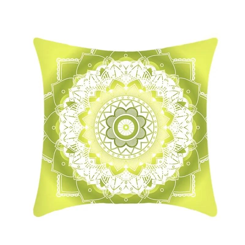 Office Sofa Cushion Cover Mandala Array Printed Luxury Home Decor Cushion Cover
