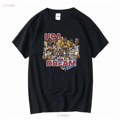 Vintage Style 1992 Basketball T Shirt 90s Dream Team Usa Vintage Washed Unisex Graphic Top For Everyday Wear Breathable