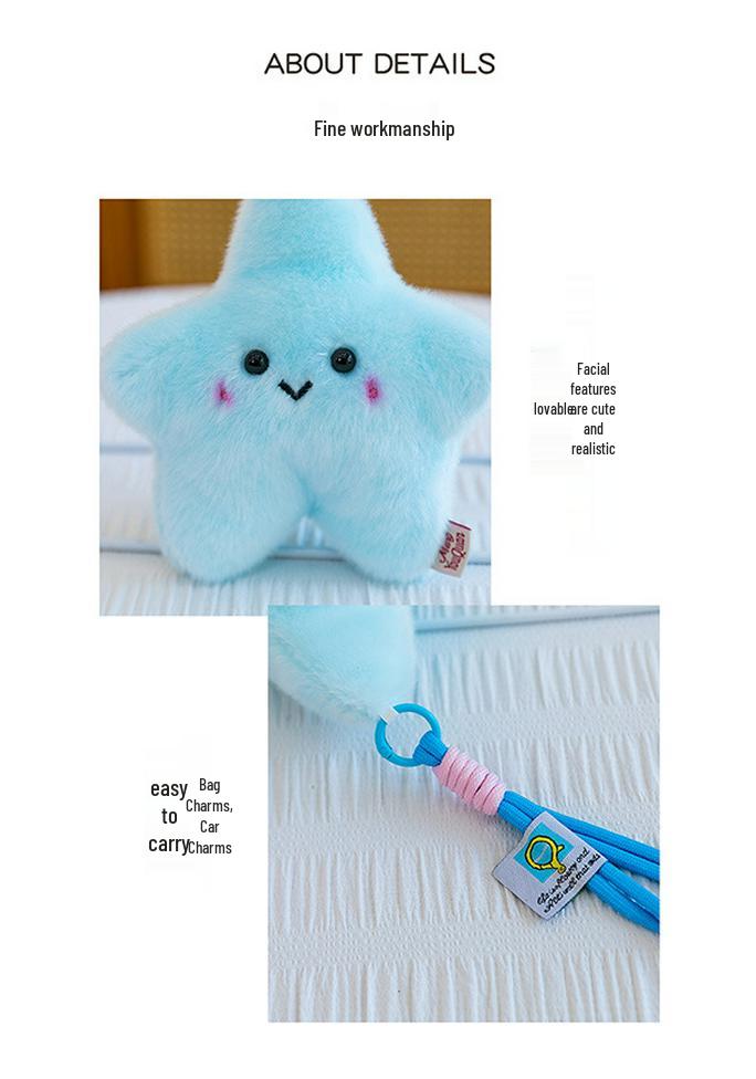 Ocean Series Plush Toy Bag Pendant - Girls' Aquarium Souvenir Gift
