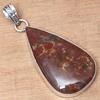 Pendant Stick Agate Gemstone Valentine'Day Ethnic Silver Jewelry 2.75"