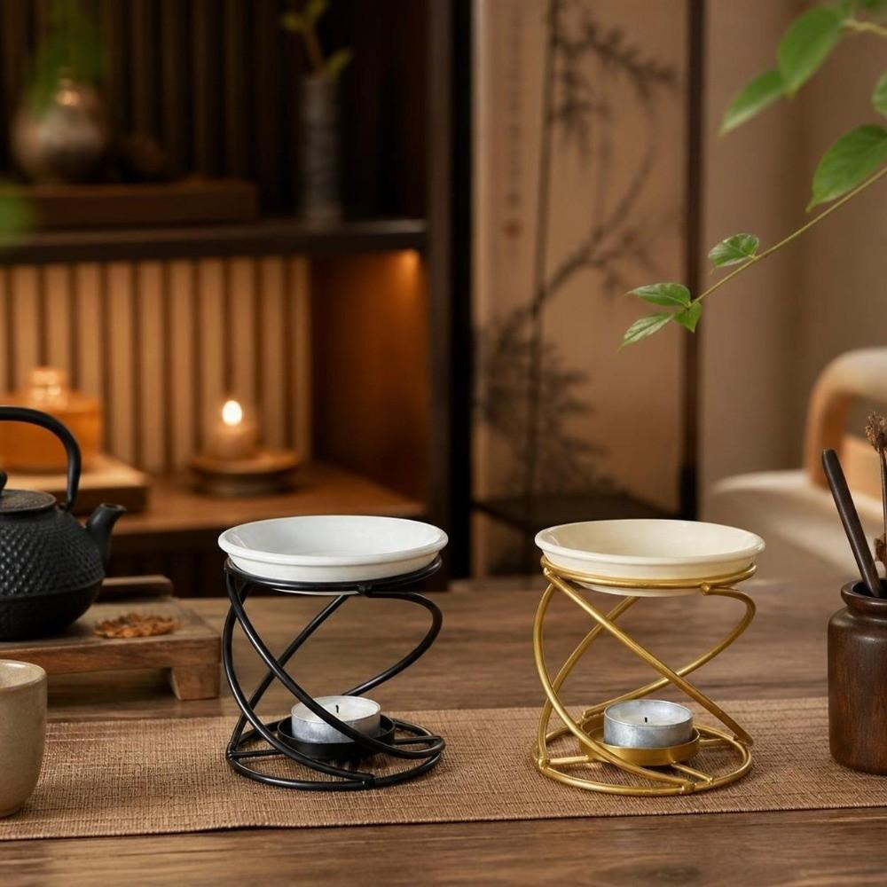 Ceramic Bowl Aromatherapy Candle Holder Minimalist Incense Burner Tea Light Wax Melt Burner SPA