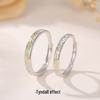 High-End Tyndall Effect Pure Silver 999 Couple Rings – Niche Design for a Luxurious Wedding Style