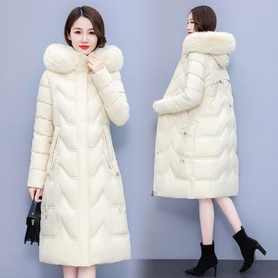New Down Coat Women's Mid Length Winter Thickened Over Knee Coat Solid Women's Coat Outer