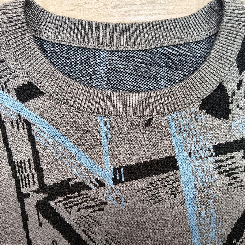 New Autumn and Winter Thin Sweater Men's Round Neck Sweater Japanese Casual Loose Outer Bottoming Sweater