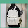 Minimalist Letters Embroidered Nylon Daypack With Breathable Straps Shoulder