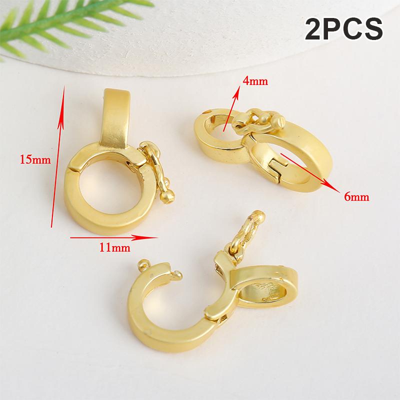 2 szt. Pozłacane 18K Zapięcia łączące z cyrkoniami Mosiężne zawieszki do wisiorków Tworzenie biżuterii DIY Ręczne tworzenie naszyjników