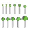 8-Pattern Round Bottom & Head Woodworking Milling Cutter, Grooving & Trimming Router Bit for Engraving & Bakelite Milling