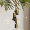 Jute Rope Metal Bell Pendant Iron Vintage Bell Charm New Xmas Bell Hanger  Wreath Accessory