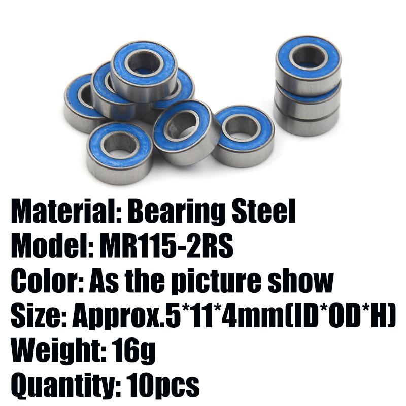 10Pcs High Quality 10x15X4mm 6700ZZ 2Z DDU Inner Bore 10mm Miniature Deep Groove Ball Bearings MR115-2 R S MR93ZZ