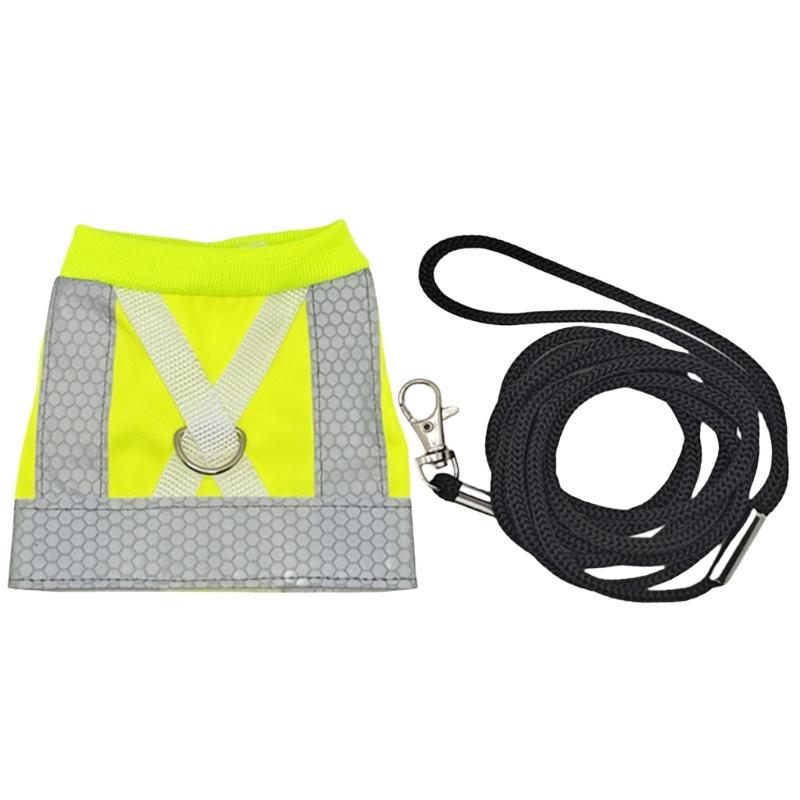 Waterproof Pet Bird Vest with Leash Comfort for Cockatiel Parrots Bird Outfit Flying Suit Reflective Apparel S