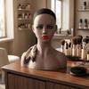 Manikin Head with Shoulders PVC Mannequin Bust Extended Neck