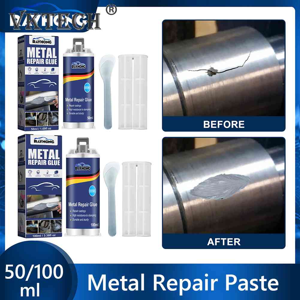 100g Flüssigmetall-Spachtelmasse A+B Set Klebstoff Metallverbindung Reparatur für Gusseisenradiator Kaltverschweißung Hitzebeständige Reparaturpaste
