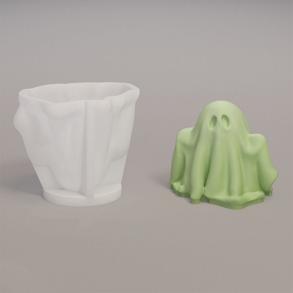 Steric Ghost Candle Mold Silica Gel Halloween DIY Mold Aromatic Candle Candle Mold  Halloween Party