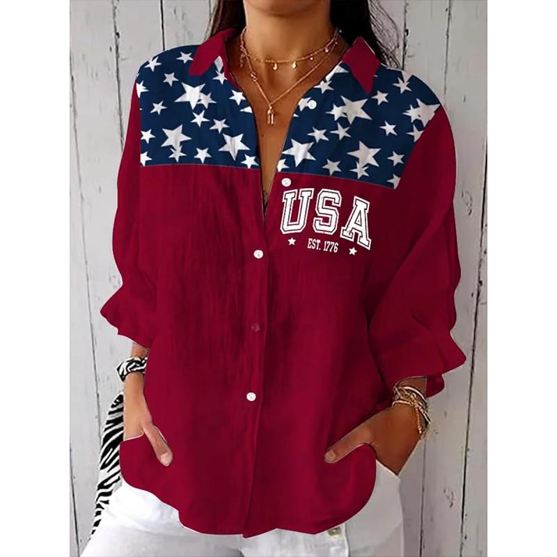 Vintage Contrast Stripe Satin Long Sleeve Shirt Loose Fit Casual Workwear Blouse Women