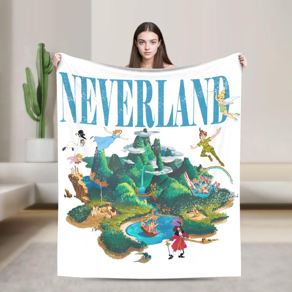 Peter Pan Tinker Bell Blanket  Wool Awesome Warm Throw Blankets for Bedding Lounge  Winter
