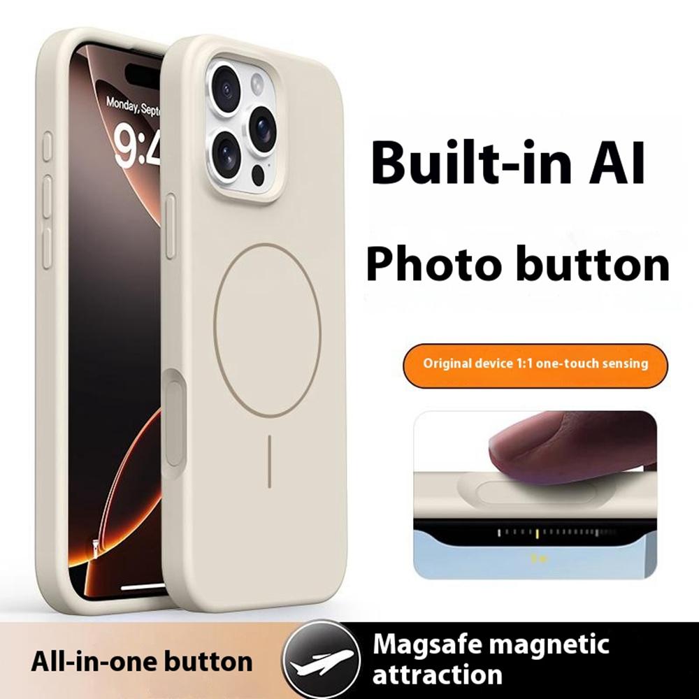 For iPhone 16 Pro Max Case Compatible with MagSafe Soft Microfiber Lining Liquid Silicone+PC Phone Cover