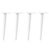Vidaxl Coffee Table Legs, 4 Pcs, White, 42-43 Cm, Steel