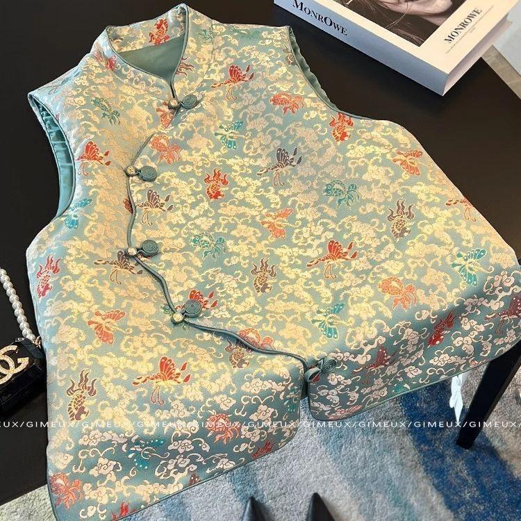 

Весенне-осенний жилет диагональный жаккардовый высококлассный жилет ежегодный топ диагональный жилет 3XL (recommended 138-75kg)