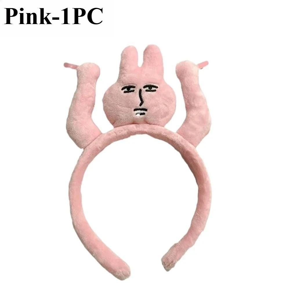 

Cute Plush Bunny Ear Hair Band Pink Headband Grip for Girls Bangs Styling Headdress Photo Props Hair Accessories Gift Use Other