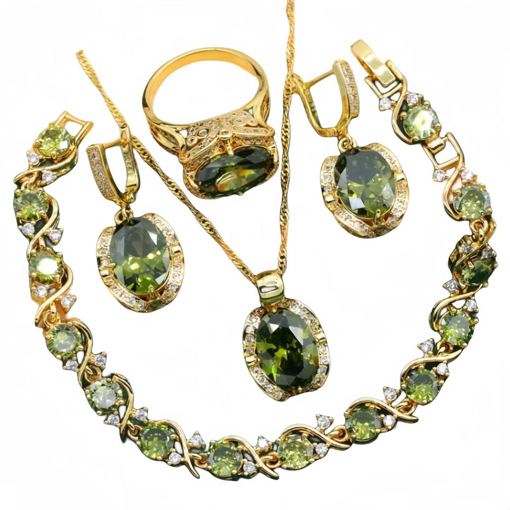 Romantisches Damen Zirkonia Schmuckset: Modische hochwertige Luxusaccessoires