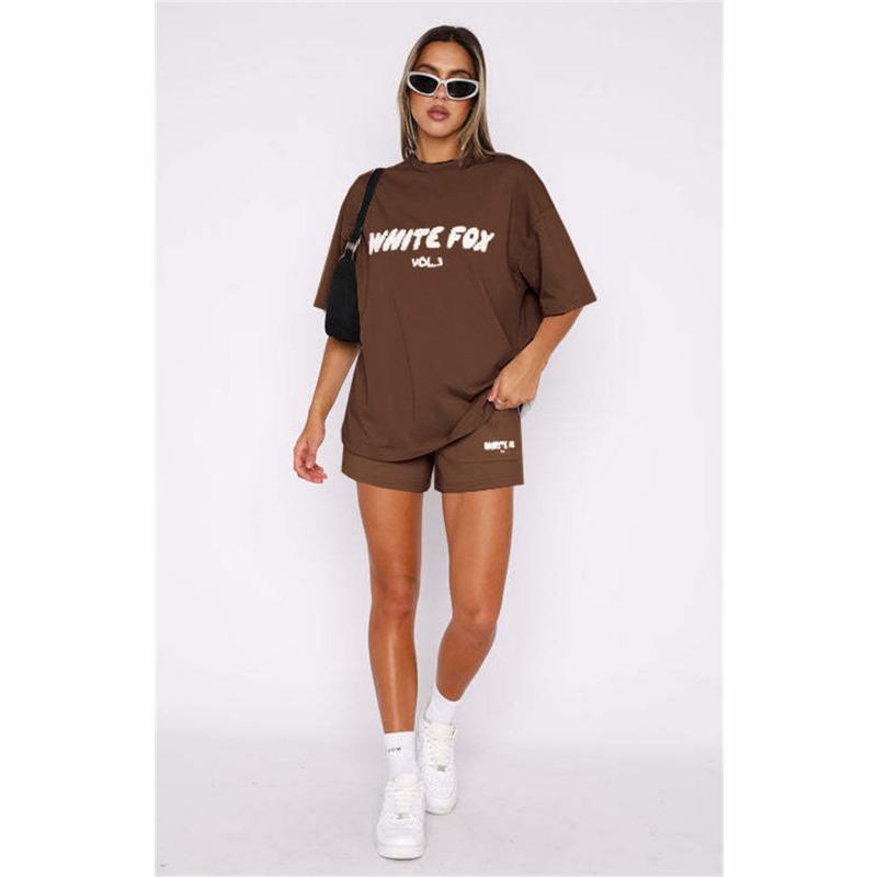 

Унисекс Европейский и Американский кроссовер Весна, Осень и Зима Новый свитер с модным спортивным логотипом с коротким рукавом XXL кофейный