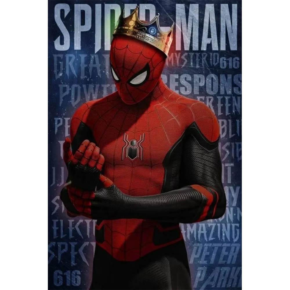 Collection of Spider-Man Famous Scenes, Diamond Paintings Full of Diamonds, Handmade DIY Full Diamond and Gem Stickers for Home Decoration Paintings