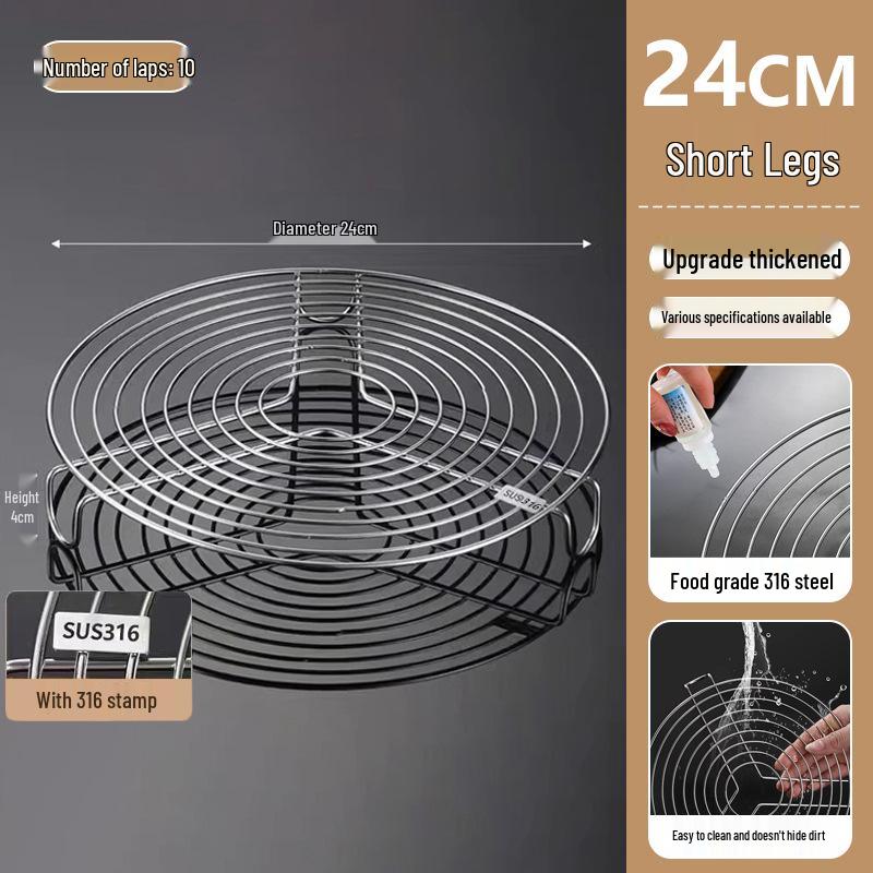 Stainless Steel Steaming Rack for High-Pressure Cookers, Steaming Grids, Plates, and Drawers with High/Low Feet for Kitchen Vegetables.