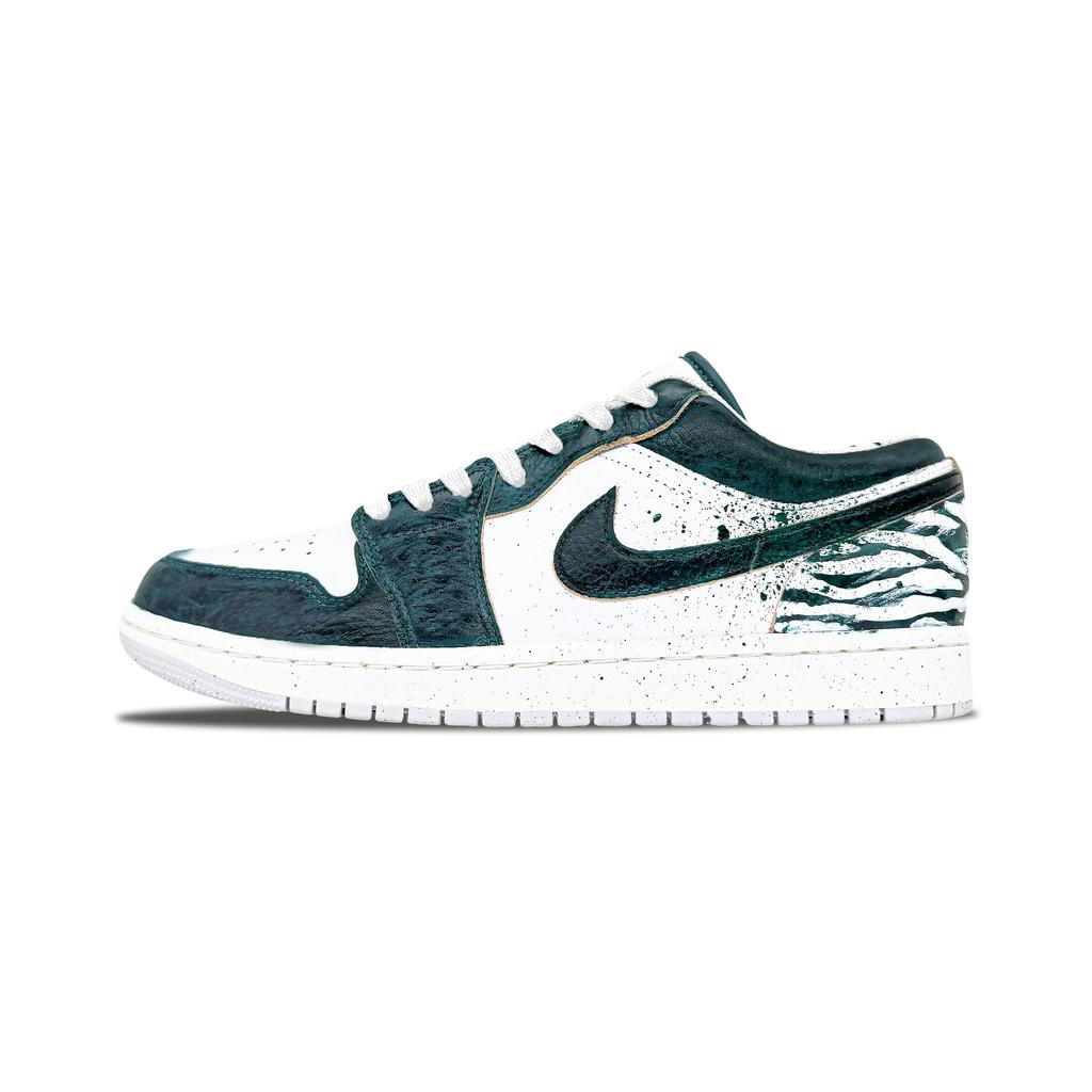 Jordan Air Jordan 1 Low Top Vintage Basketball Shoes Men's Jasper FQ7687-300(Team1034-)