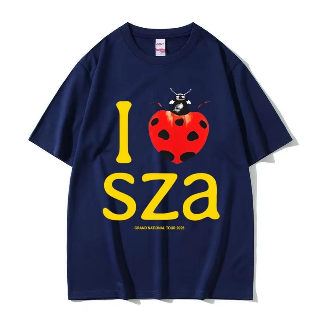 I Love SZA Grand National Tour 2026 Graphic T-shirt Men Women Hip Hop Oversized T-shirts Men's Casual Cotton Vintage T Shirts