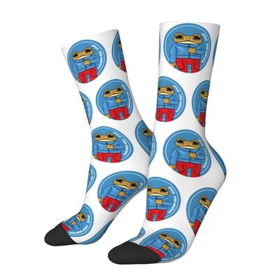Casual DTMF With Bear Cartoon Debi Tirar Mas Fotos Basketball Socks Bad Bunny Polyester Long Socks for Women Men Non-slip