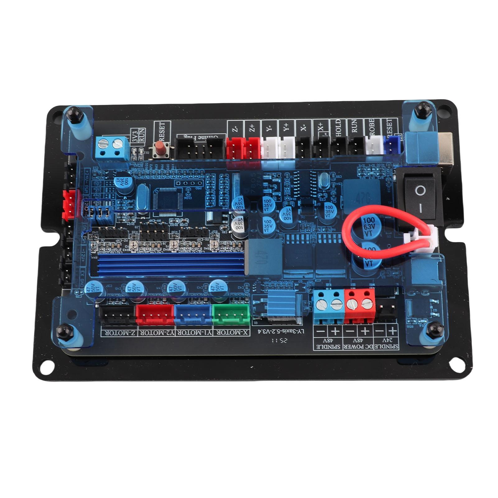 

3 Axes GRBL Controller Board 32 Bit Stepper Motor Driver Board for Woodworking Engraving Machine CNC Router DC12 48V
