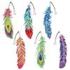 6pcs Diamond Painting Feather Bookmark, 5d Diamond Painting Bookmark, Diamond Painting Children's Bookmark